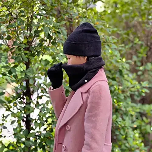 Warm Scarf for Winter Women & Men, Knit Wool Loop Infinity Scarves Thick & Chunky Neck Warmer For Cold Weather U-SY-WS7 - 6