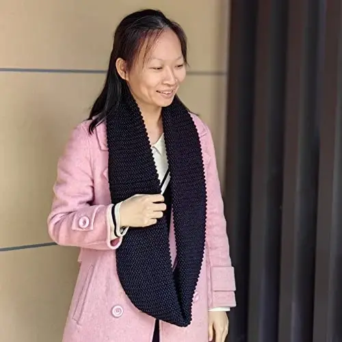 Warm Scarf for Winter Women & Men, Knit Wool Loop Infinity Scarves Thick & Chunky Neck Warmer For Cold Weather U-SY-WS7 - WARM (1)