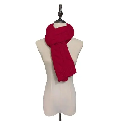 Warm Scarf for Winter Women & Men, Knit Wool Loop Infinity Scarves Thick & Chunky Neck Warmer For Cold Weather U-SY-WS7 - 5