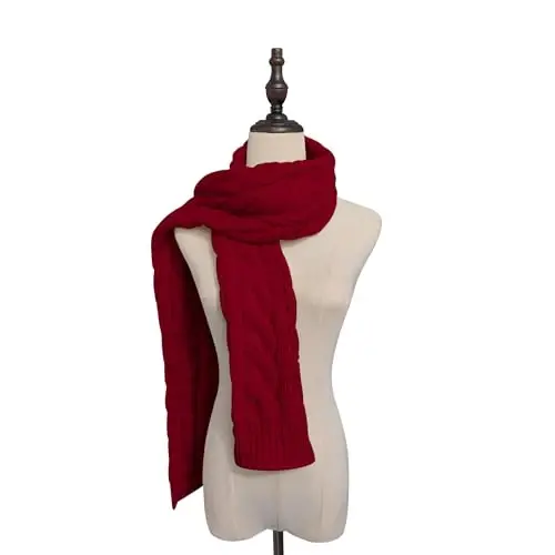 Warm Scarf for Winter Women & Men, Knit Wool Loop Infinity Scarves Thick & Chunky Neck Warmer For Cold Weather U-SY-WS7 - 6