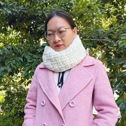 Warm Scarf for Winter Women & Men, Knit Wool Loop Infinity Scarves Thick & Chunky Neck Warmer For Cold Weather U-SY-WS7 - 4