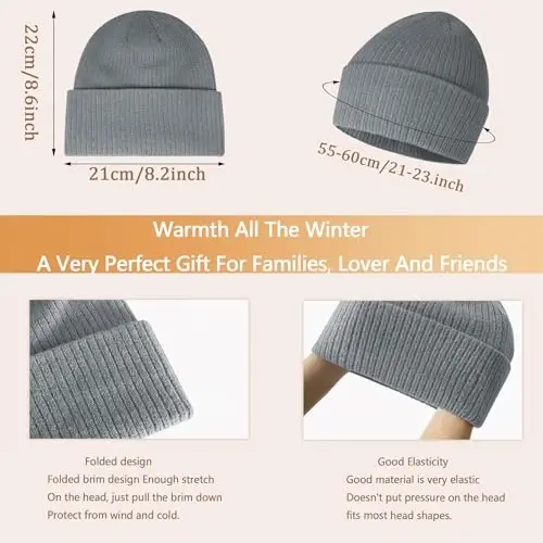 Warm Scarf for Winter Women & Men, Knit Wool Loop Infinity Scarves Thick & Chunky Neck Warmer For Cold Weather U-SY-WS7 - WARM (1)