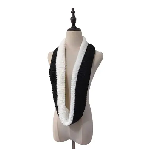 Warm Scarf for Winter Women & Men, Knit Wool Loop Infinity Scarves Thick & Chunky Neck Warmer For Cold Weather U-SY-WS7 - 4