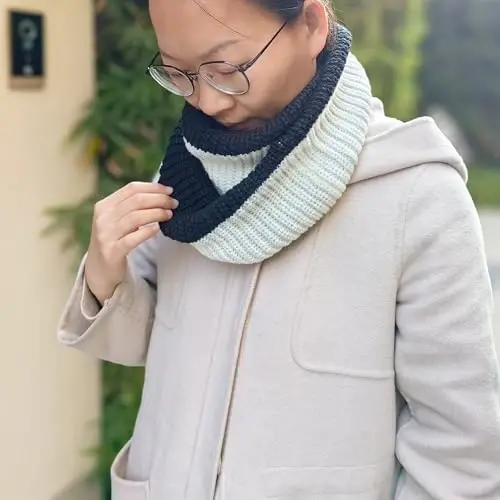 Warm Scarf for Winter Women & Men, Knit Wool Loop Infinity Scarves Thick & Chunky Neck Warmer For Cold Weather U-SY-WS7 - 5
