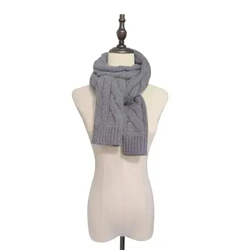 Warm Scarf for Winter Women & Men, Knit Wool Loop Infinity Scarves Thick & Chunky Neck Warmer For Cold Weather U-SY-WS7 - 5
