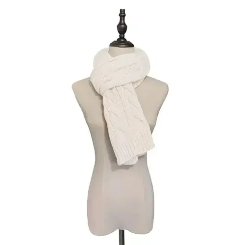 Warm Scarf for Winter Women & Men, Knit Wool Loop Infinity Scarves Thick & Chunky Neck Warmer For Cold Weather U-SY-WS7 - 5