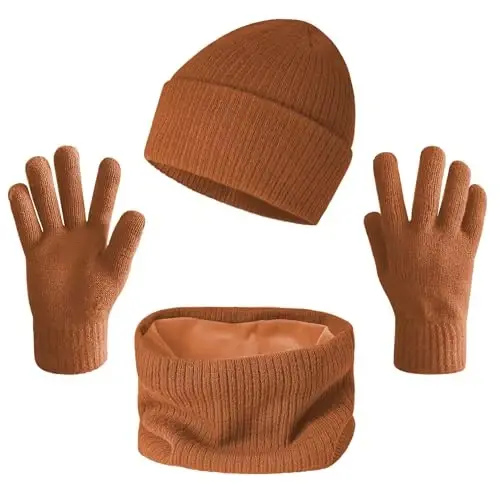 Warm Scarf for Winter Women & Men, Knit Wool Loop Infinity Scarves Thick & Chunky Neck Warmer For Cold Weather U-SY-WS7 - 1