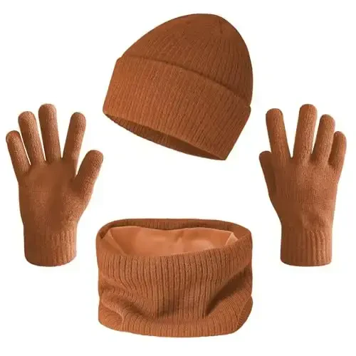 Warm Scarf for Winter Women & Men, Knit Wool Loop Infinity Scarves Thick & Chunky Neck Warmer For Cold Weather U-SY-WS7 