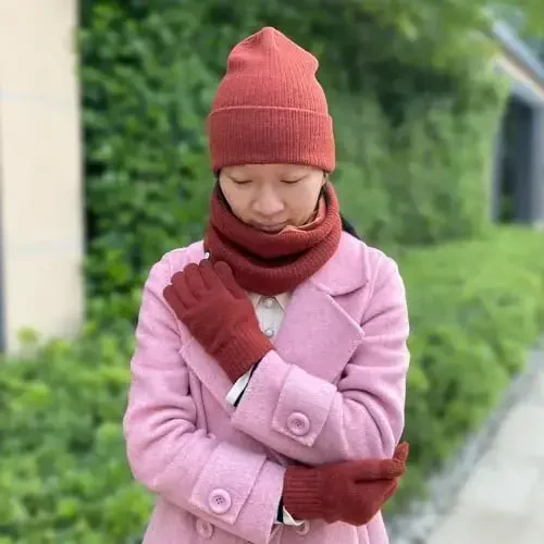 Warm Scarf for Winter Women & Men, Knit Wool Loop Infinity Scarves Thick & Chunky Neck Warmer For Cold Weather U-SY-WS7 - 5