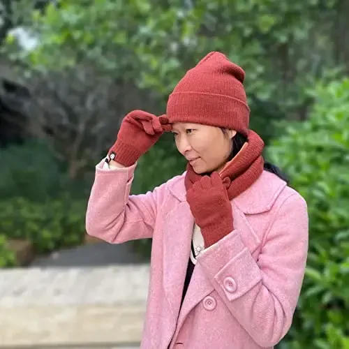 Warm Scarf for Winter Women & Men, Knit Wool Loop Infinity Scarves Thick & Chunky Neck Warmer For Cold Weather U-SY-WS7 - 6