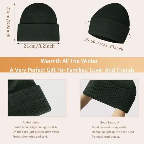 Warm Scarf for Winter Women & Men, Knit Wool Loop Infinity Scarves Thick & Chunky Neck Warmer For Cold Weather U-SY-WS7 - 2