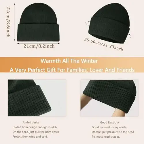 Warm Scarf for Winter Women & Men, Knit Wool Loop Infinity Scarves Thick & Chunky Neck Warmer For Cold Weather U-SY-WS7 - 2