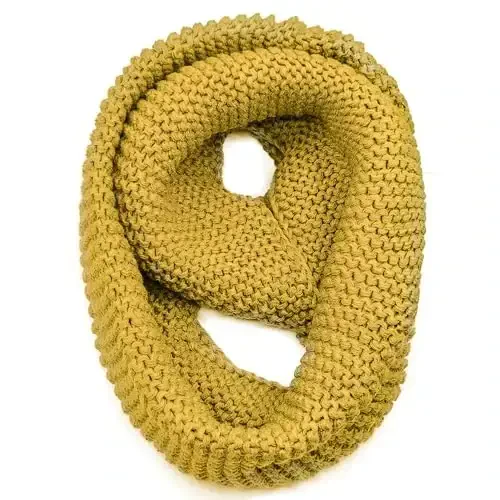 Warm Scarf for Winter Women & Men, Knit Wool Loop Infinity Scarves Thick & Chunky Neck Warmer For Cold Weather U-SY-WS7 - 5
