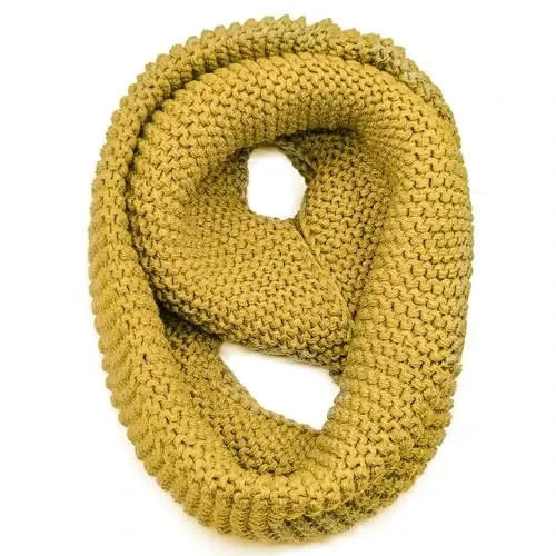 Warm Scarf for Winter Women & Men, Knit Wool Loop Infinity Scarves Thick & Chunky Neck Warmer For Cold Weather U-SY-WS7 - 5