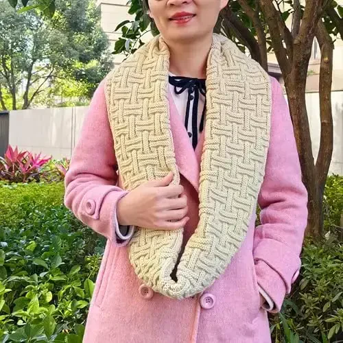 Warm Scarf for Winter Women & Men, Knit Wool Loop Infinity Scarves Thick & Chunky Neck Warmer For Cold Weather U-SY-WS7 - 6