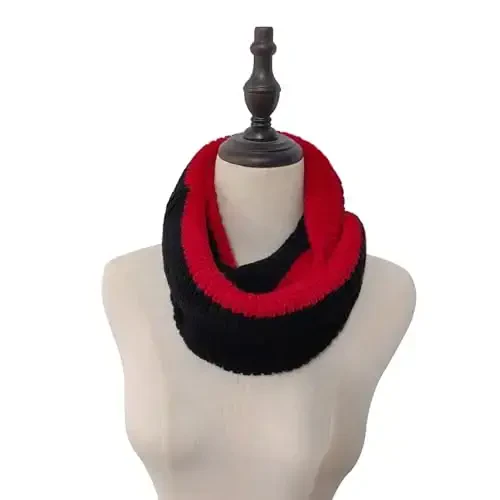 Warm Scarf for Winter Women & Men, Knit Wool Loop Infinity Scarves Thick & Chunky Neck Warmer For Cold Weather U-SY-WS7 - 3
