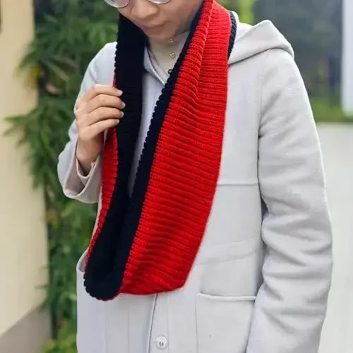 Warm Scarf for Winter Women & Men, Knit Wool Loop Infinity Scarves Thick & Chunky Neck Warmer For Cold Weather U-SY-WS7 - 4