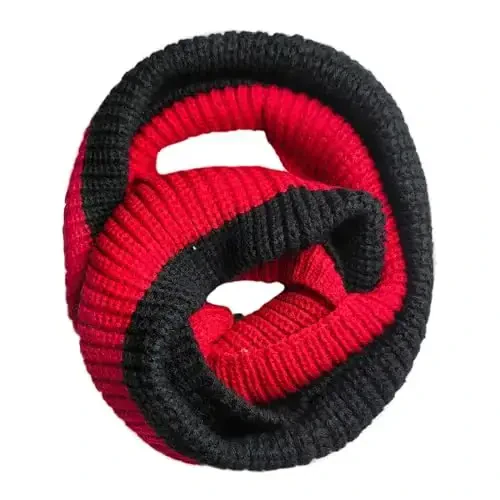 Warm Scarf for Winter Women & Men, Knit Wool Loop Infinity Scarves Thick & Chunky Neck Warmer For Cold Weather U-SY-WS7 