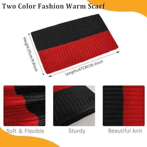 Warm Scarf for Winter Women & Men, Knit Wool Loop Infinity Scarves Thick & Chunky Neck Warmer For Cold Weather U-SY-WS7 - 2
