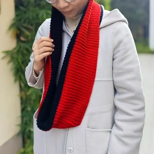 Warm Scarf for Winter Women & Men, Knit Wool Loop Infinity Scarves Thick & Chunky Neck Warmer For Cold Weather U-SY-WS7 - 4