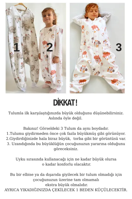 Kışlık Pamuklu Pazen Uyku Tulumu , 1 Tog Organik Çocuk Ve Bebek Uyku Tulumu, Kolsuz Unisex Tulum - Kahverengi - 6