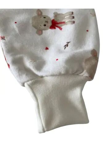 Kışlık Pamuklu Pazen Uyku Tulumu , 1 Tog Organik Çocuk Ve Bebek Uyku Tulumu, Kolsuz Unisex Tulum - Kuzucuk - 8