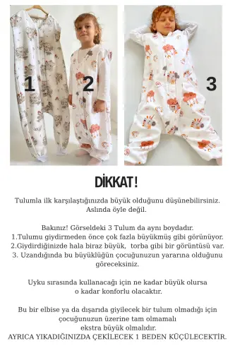 Kışlık Pamuklu Pazen Uyku Tulumu , 1 Tog Organik Çocuk Ve Bebek Uyku Tulumu, Kolsuz Unisex Tulum-Mavi - 5