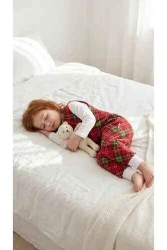 Kışlık Pamuklu Pazen Uyku Tulumu , 1 Tog Organik Çocuk Ve Bebek Uyku Tulumu, Kolsuz Unisex Tulum - Yeniyıl - Las Vivas Kids (1)