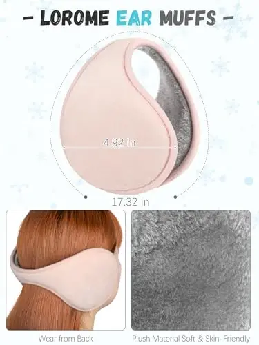 Winter Hat Scarf Gloves and Ear Warmer, Warm Knit Beanie Hat Touch Screen Gloves Set Winter Gifts Neck Scarves for Women - 5