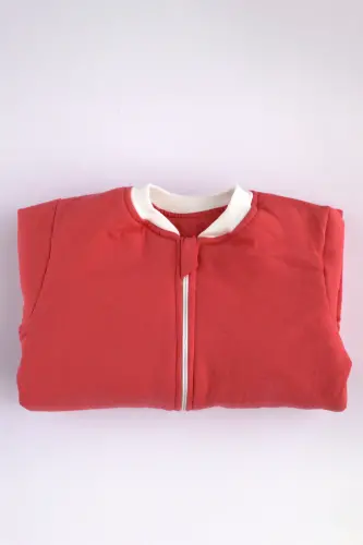 Kışlık Uyku Tulumu Kız Çocuk Uyku Tulumu Kışlık - 1,5 Tog, Fermuarlı, Uzun Ribana-Nar Çiçeği - 4