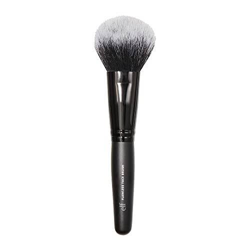 Кисть для лица e.l.f. Flawless Face Brush, веганский инструмент для макияжа для безупречного контурирования и выделения с помощью пудры, румян и бронзатора, изготовленная из щетины без жестокости. - 1