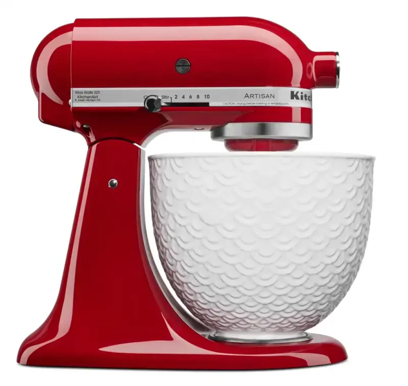 KitchenAid 5 litrli oq Mermaid Lace seramik idish, KSM2CB5TWM - 2