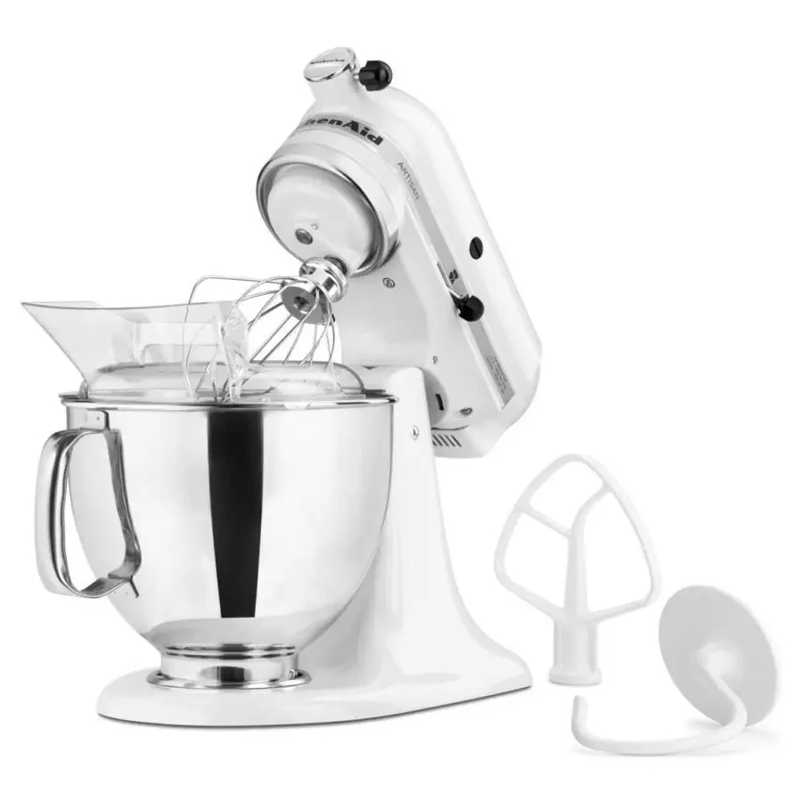 KitchenAid Artisan Series 5 Litrli Moyilmaydigan Boshli Stend Mikser, Oq, KSM150PS - 7