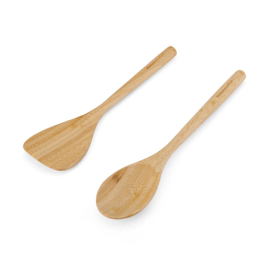 KitchenAid Bamboo 2-Piece Spoon and Short Turner - 3