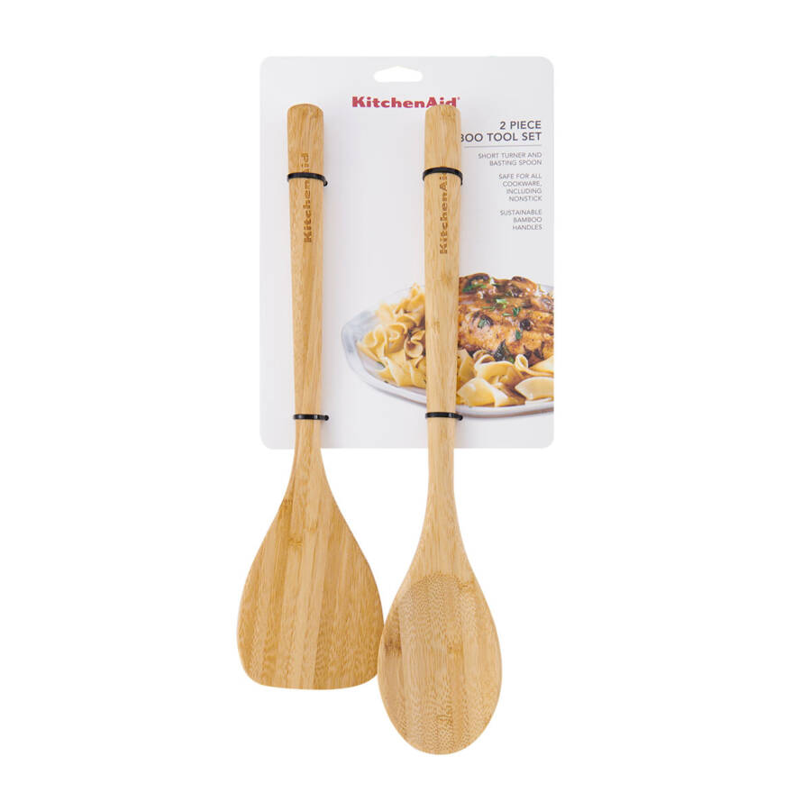 KitchenAid Bamboo 2-Piece Spoon and Short Turner - 4