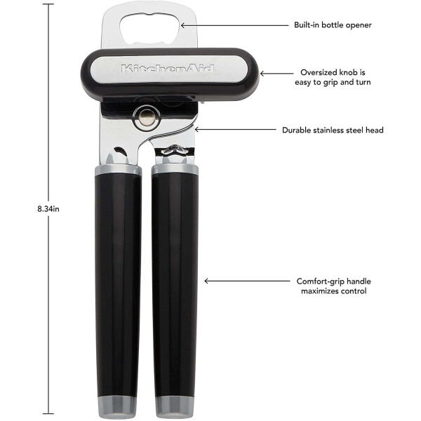 KitchenAid Classic 1 Multi-function Can Opener with Bottle Opener in Black - 2