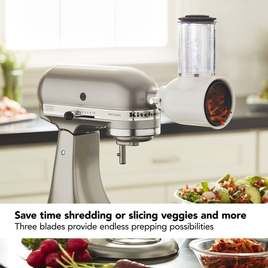 KitchenAid Fresh Prep Dilimleme/Rendeleme Ek Parçası, Beyaz, KSMVSA - 10