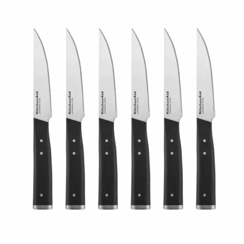 KitchenAid Gourmet 14-Piece Forged Triple Rivet Japanese Steel Knife Set with Block and Built-in Sharpener - 7
