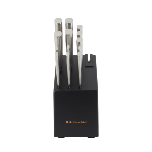 KitchenAid Gourmet 15-Piece Forged Stainless Steel Knife Set with Block, Black - 14