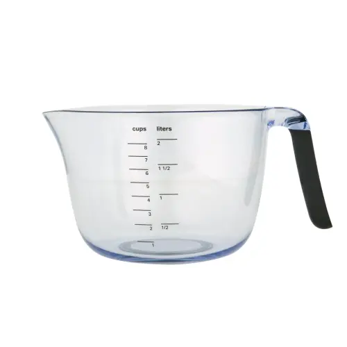 KitchenAid Universal 8 stakanli shaffof plastik xamir aralashtirish idishi, qora tutqichli - KITCHENAID (1)