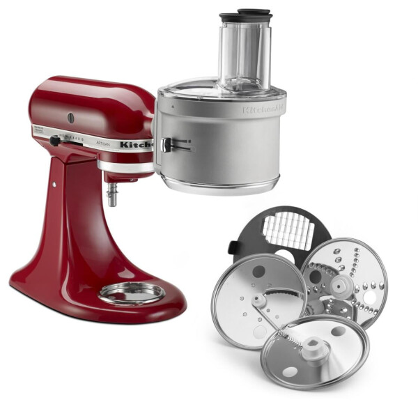 KitchenAid Yiyecek İşlemci, Ticari Tarzda Küp Kesme Seti ile, Gri, KSM2FPA - 6