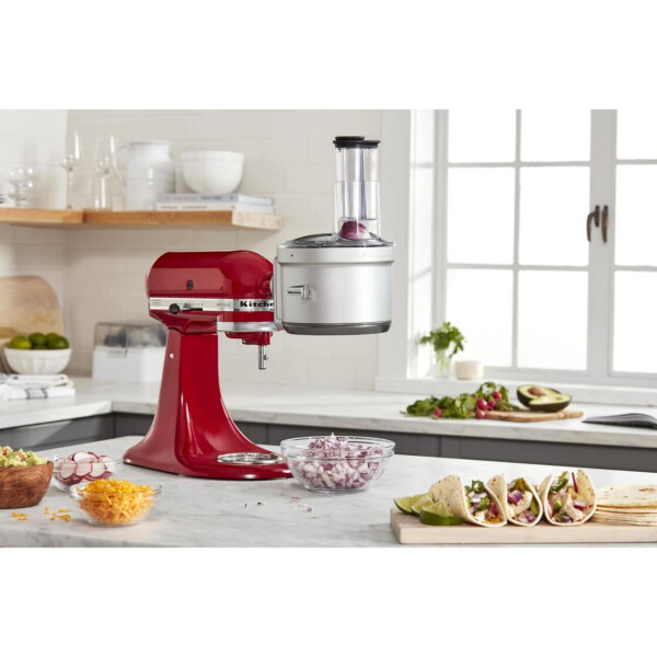 KitchenAid Yiyecek İşlemci, Ticari Tarzda Küp Kesme Seti ile, Gri, KSM2FPA - 8