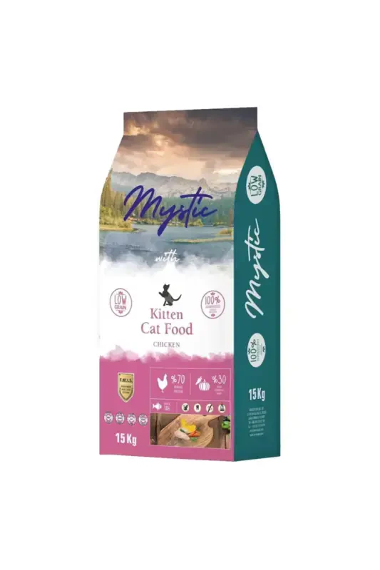 Kitten Az Tahıllı Tavuklu Yavru Kedi Maması 15 Kg - MYSTIC