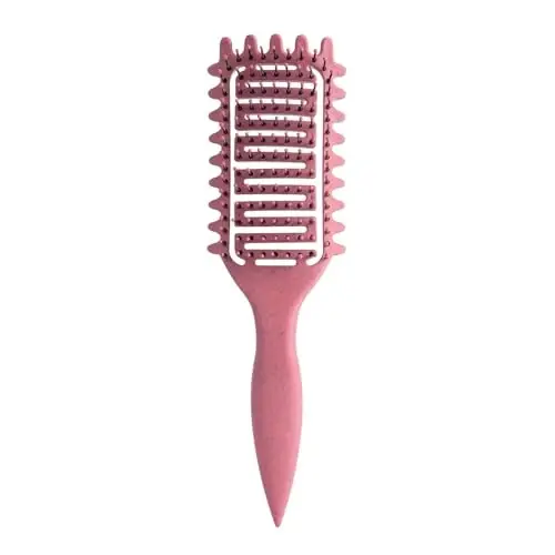 Curl Defining Brush,2024 Curly Hair Brush,Vented Hair Brush for Detangling, Shaping and Defining Curls For Women and Men Less Pulling (Pink) 