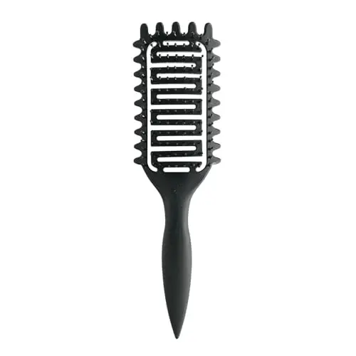 Curl Defining Brush,2024 Curly Hair Brush,Vented Hair Brush for Detangling, Shaping and Defining Curls For Women and Men Less Pulling (Black) - 1