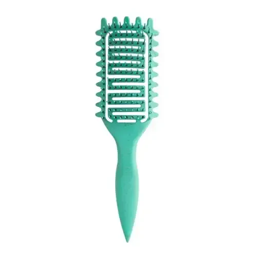 Curl Defining Brush,2024 Curly Hair Brush,Vented Hair Brush for Detangling, Shaping and Defining Curls For Women and Men Less Pulling (Green) - YINGBTR