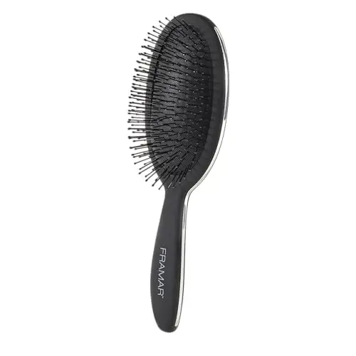 Framar Detangling Brush for Curly Hair – Hair Brushes for Women Detangler, Wet Detangler Hair Brush Wet, Wet Hairbrush For Women, Hairbrushes, Wet Hair Brush Detangler – Reduces Hair Breakage Black - 5