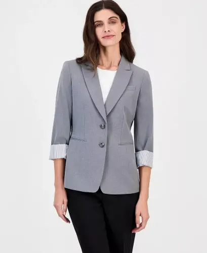 Notched Two-Button Blazer 