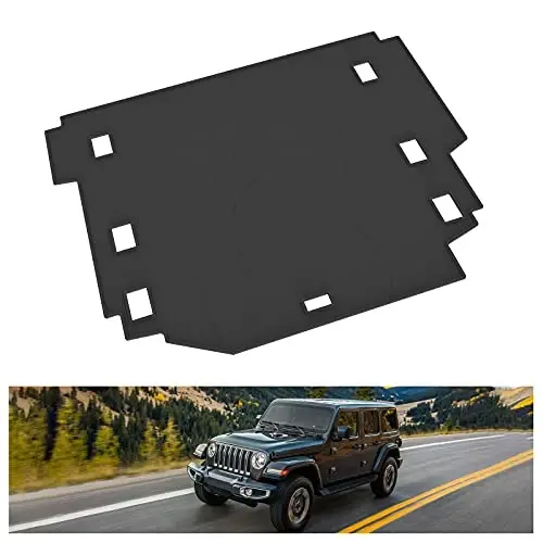 Kiwi Master Cargo Mat for 2018-2026 Jeep Wrangler JL 4-Door (Non 4xe) | Custom Fit All Weather Rear Cargo Liner, Heavy Duty TPE Tray Trunk Mat, Black 