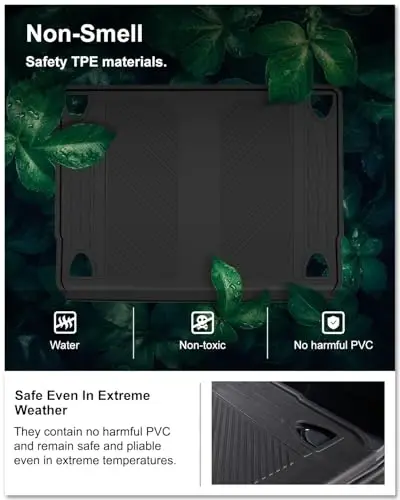 KIWI MASTER Cargo Mat for 2021-2026 Ford Bronco 4-Door, OEM Replacement M2DZ-58047A74-BA, Custom Fit All Weather Rear Cargo Liner, Heavy Duty TPE Tray Trunk Mat, Black - 4